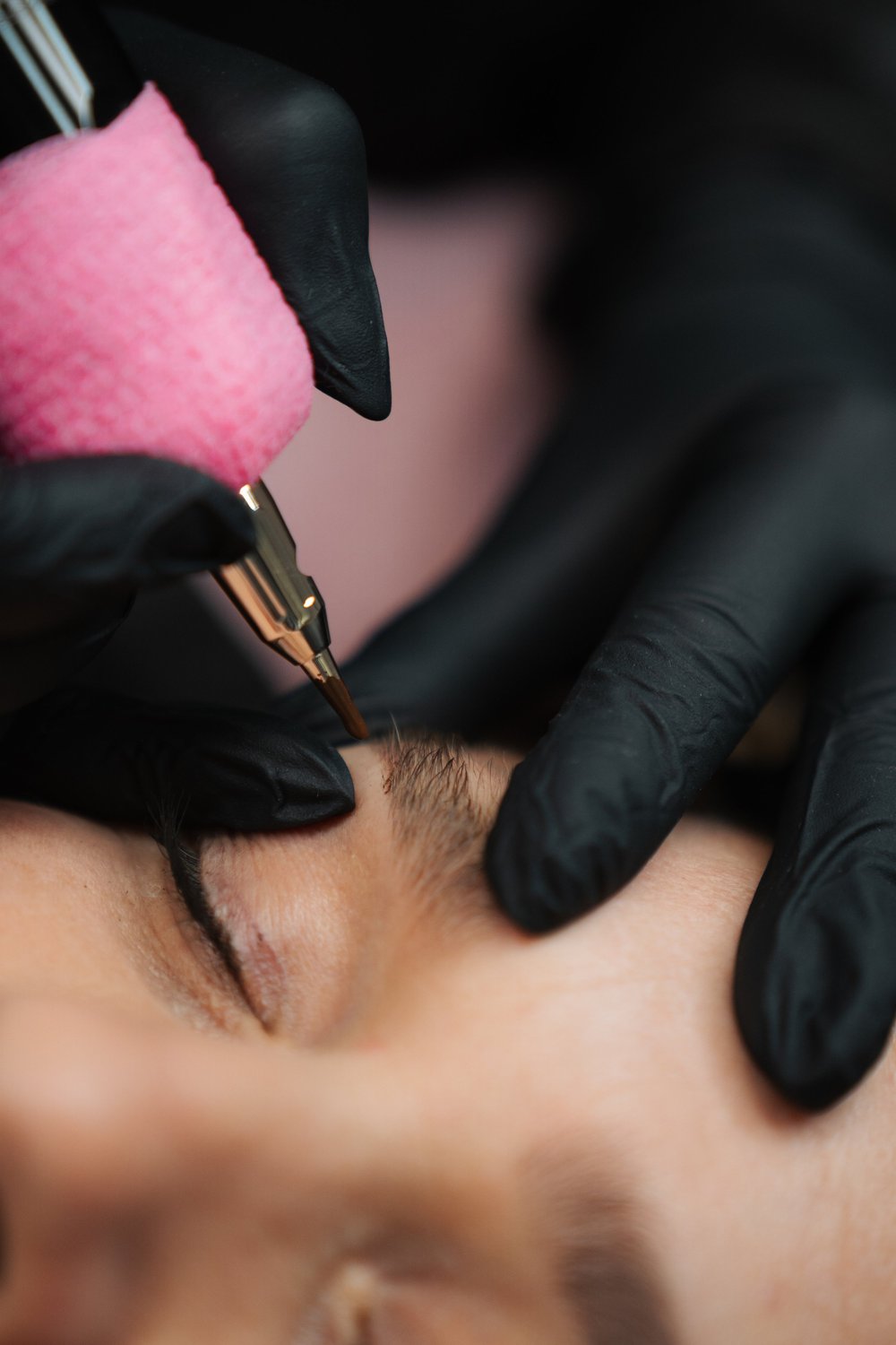 Permanent Make-up natürliches Ergebnis Nahaufnahme
